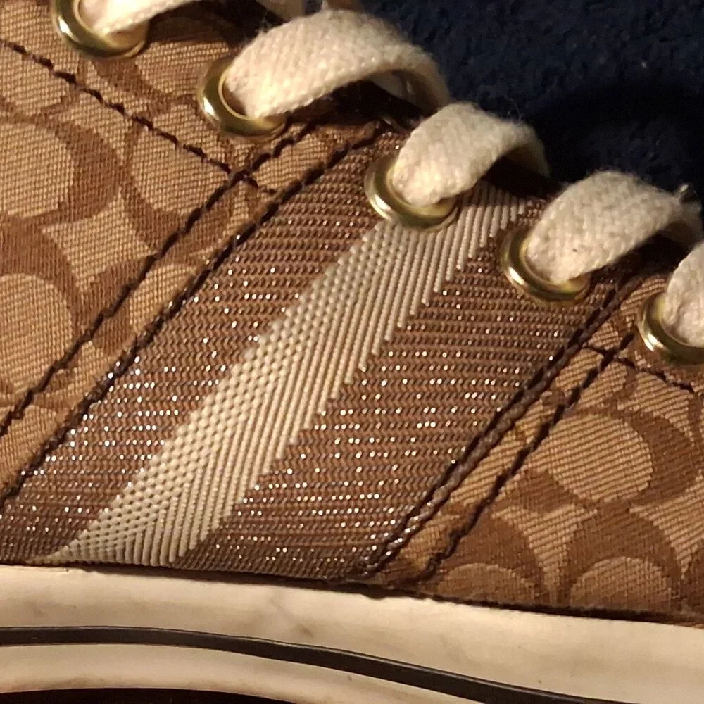 Coach Frances Signature Canvas Low-Top Sneakers Size 8B with Original Box - Picture 9 of 16